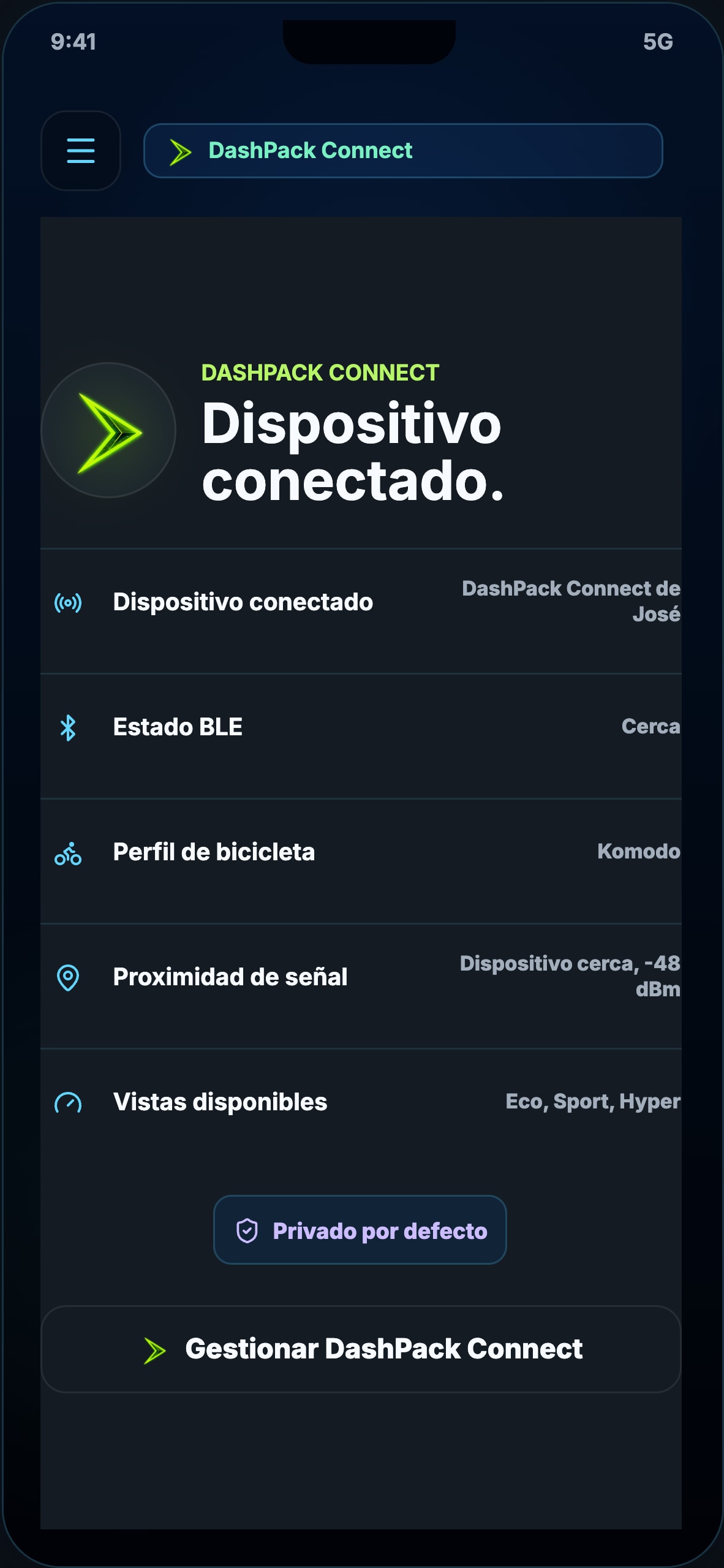 Una aplicación. Tu ruta conectada.