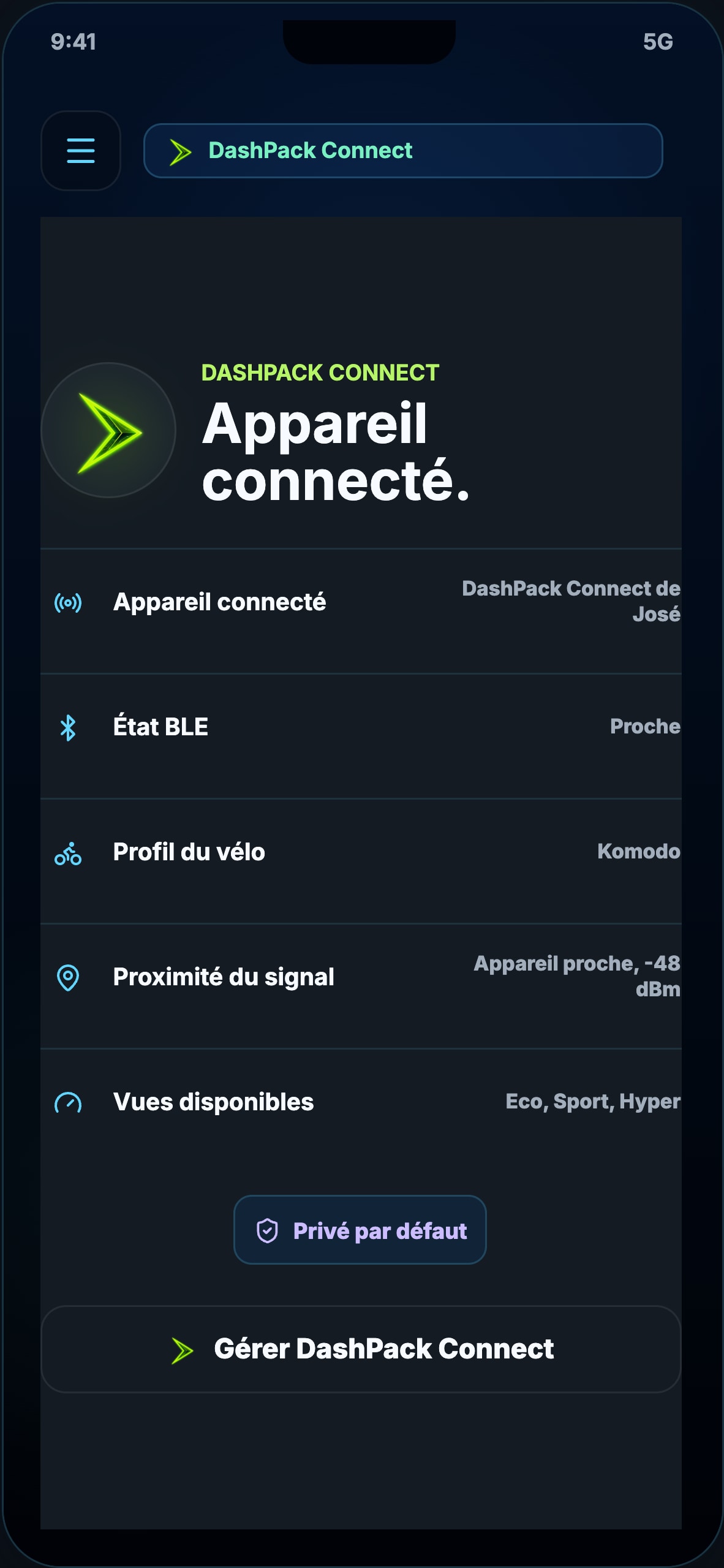Une application. Votre sortie connectée.
